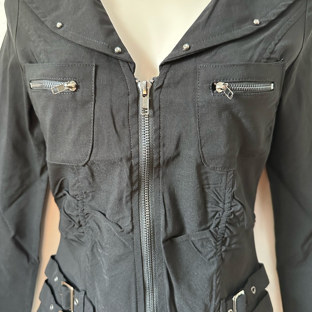 Women's Black Studded Jacket - Picture 2 of 9